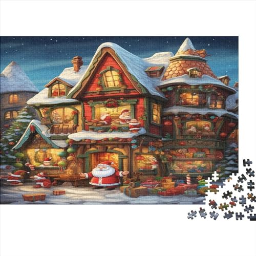 Christmas Theme Künstlerisches Im Stil- Premium Father Christmas Puzzle Sonderkollektion Holzpuzzle Für Erwachsene Und Jugendliche Puzzles Spiel 300pcs (40x28cm) von EVMILA
