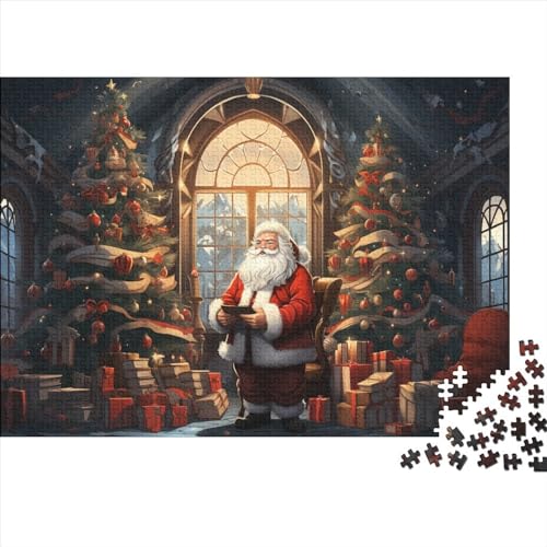 Der Weihnachtsmann Spielepuzzle Für Erwachsene Und Jugendliche - Holzpuzzle Für Gamer Als Brain Challenge - Ideales Geschenkspiel Thema Weihnachten Puzzlespiel Puzzle 300pcs (40x28cm) von EVMILA