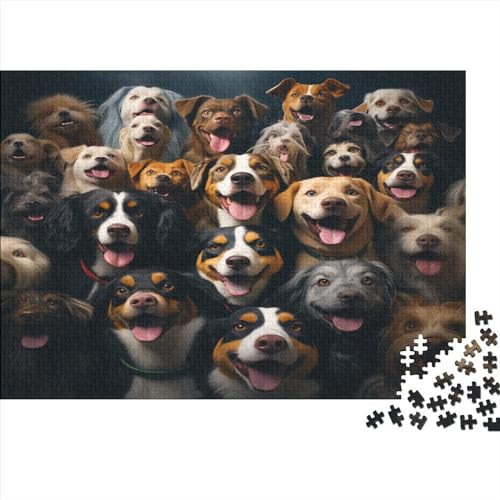 Dog Erwachsenenpuzzle, Geschicklichkeitsspiel Animals Spielepuzzles Für Die Ganze Familie, Ideal Als Wandbild Puzzles 500pcs (52x38cm) von EVMILA