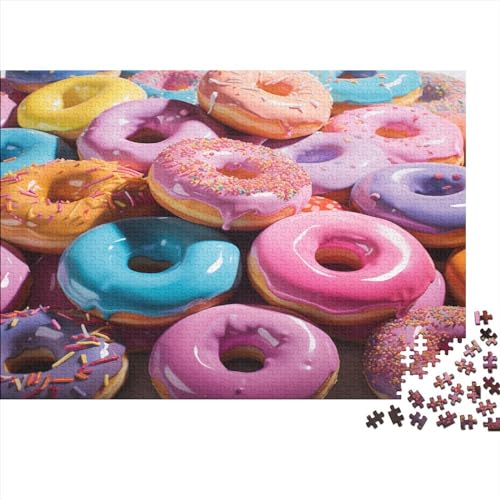 Doughnut Spielepuzzles Für Erwachsene Und Jugendliche – Holzpuzzle, Desserts Puzzlespiel, Gamer Geschenk, Brain Challenge Spielen 300pcs (40x28cm) von EVMILA