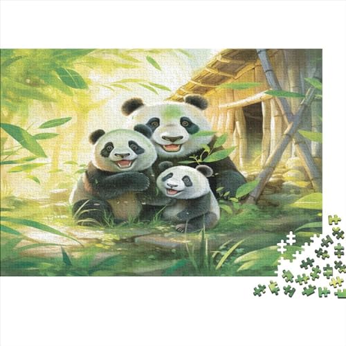 Famille de Pandas Puzzles Pour Adultes 1000 Pièces Art animalier Puzzle En Bois Jeu D'adresse Emboîtement Aisé des Pièces Jeu De Famille Cadeau Pour Les Amants Ou Les Amis 1000pcs (75x50cm) von EVMILA
