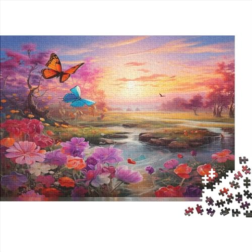 Farbenfrohe Blumen Puzzles Für Erwachsene Teenager 500 Teile Premium Quality Hölzern Landschaft Puzzles Impossible Puzzle Geschicklichkeitsspiel Für Erwachsene Und Kinder Ab 12 Jahren 500pcs (52x38cm) von EVMILA