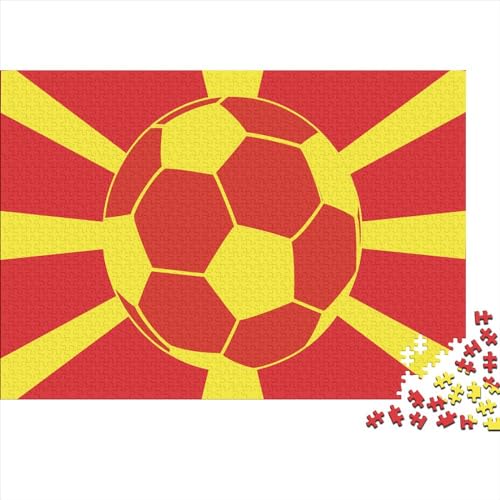 Football Erwachsenenpuzzle, Geschicklichkeitsspiel Red and Yellow Spielepuzzles Für Die Ganze Familie, Ideal Als Wandbild Puzzles 500pcs (52x38cm) von EVMILA