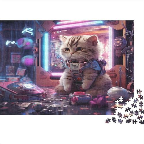 Game Cat Puzzlespiel Mit Gehirntraining Für Erwachsene Und Jugendliche Gamer - Farbe Arkade Holzpuzzle Spielepuzzles 1000pcs (75x50cm) von EVMILA