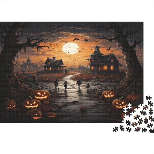 Halloween Impossible Puzzle, Geschicklichkeitsspiel Für Die Ganze Familie, Farbenfrohes Legespiel, Horror Theme Erwachsenenpuzle 1000pcs (75x50cm) von EVMILA