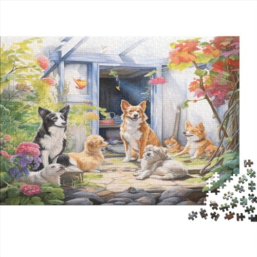 Haustier Dog Erwachsenenpuzzle, Geschicklichkeitsspiel Tier Garten Spielepuzzles Für Die Ganze Familie, Ideal Als Wandbild Puzzles 500pcs (52x38cm) von EVMILA