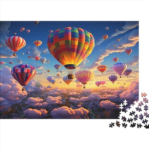 Heißluftballon Puzzle Herausforderndes Buntes Puzzle Für Erwachsene Und Jugendliche Brain Challenge Spielen Gamer Geschenk Holzpuzzle 1000pcs (75x50cm) von EVMILA