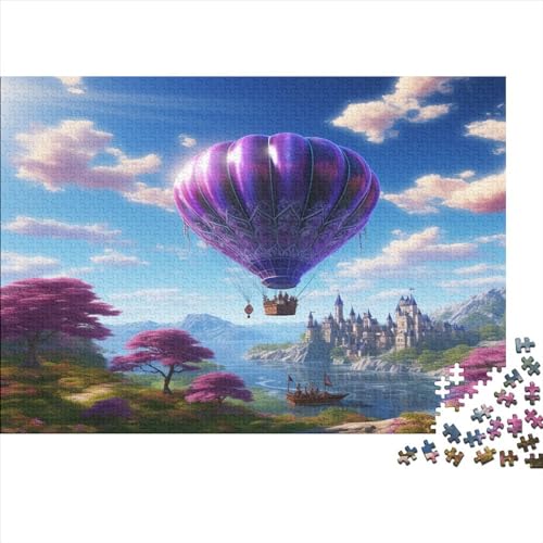 Heißluftballon Puzzles Für Erwachsene Teenager 500 Teile Premium Quality Hölzern Landschaft Puzzles Impossible Puzzle Puzzle-Geschenk Für Erwachsene Und Kinder Ab 12 Jahren 500pcs (52x38cm) von EVMILA