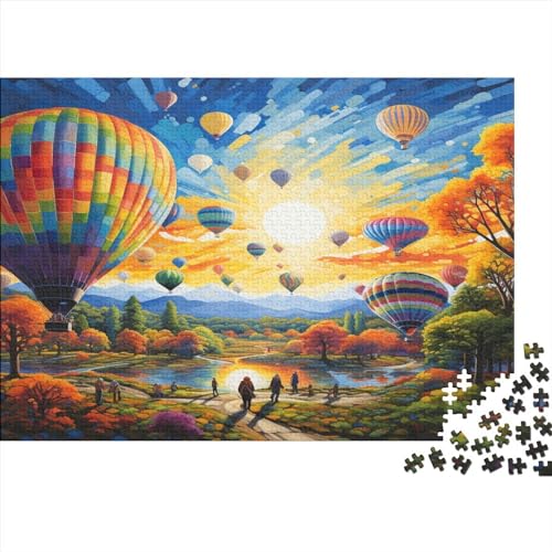 Hot Air Balloon Puzzle Für Erwachsene Und Jugendliche, Impossible Puzzle,Landscaping Puzzle Farbenfrohes Legespiel,Geschicklichkeitsspiel Für Die Ganze Familie,Puzzles Spiel 1000pcs (75x50cm) von EVMILA