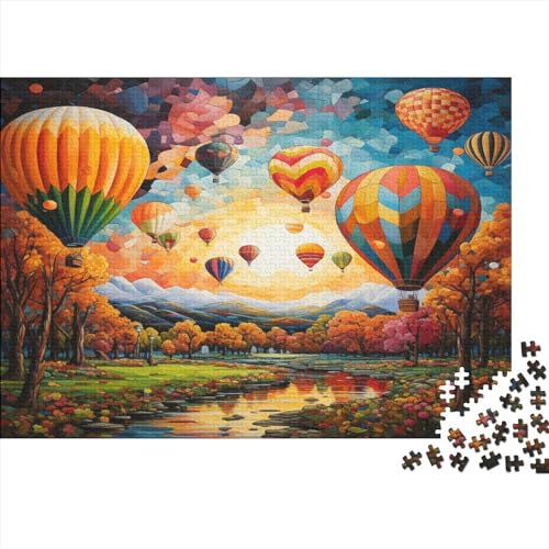 Hot Air Balloon Puzzles Spiel Spielepuzzles Für Erwachsene Impossible Landscaping Puzzle Farbenfrohes Legespiel Geschicklichkeitsspiel Für Die Ganze Familie 1000pcs (75x50cm) von EVMILA