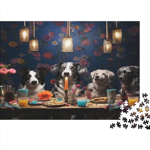 Katzen- und Hundeheim Impossible Puzzle, Geschicklichkeitsspiel Für Die Ganze Familie, Farbenfrohes Legespiel, Tier Erwachsenenpuzle 500pcs (52x38cm) von EVMILA