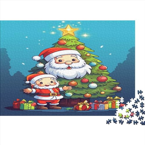 Merry Christmas Puzzle Für Erwachsene Und Jugendliche, Impossible Cartoon Father Christmas Puzzle,Puzzle Farbenfrohes Gaming Puzzle Gamer Geschenk Spielepuzzles Home Dekoration Puzzle 500pcs (52x38cm) von EVMILA