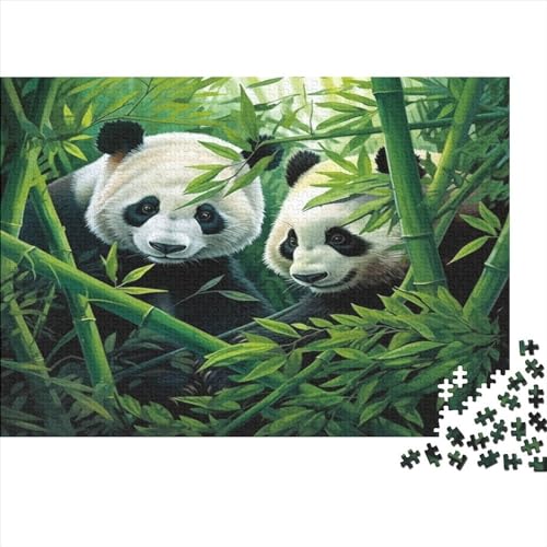 Panda-Bambus Puzzles Für Erwachsene Teenager 300 Teile Premium Quality Hölzern Tierkunst Puzzles Familien-Puzzlespiel Puzzle-Geschenkfür Die Ganze Familie 300pcs (40x28cm) von EVMILA