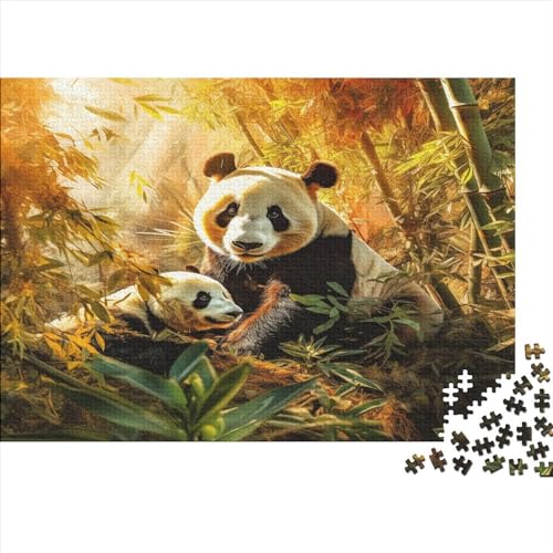 Panda-Bambus Puzzles Für Erwachsene Teenager 300 Teile Premium Quality Hölzern Tierkunst Puzzles Herausforderndes Puzzle Puzzle-Geschenk Für Erwachsene Und Kinder Ab 12 Jahren 300pcs (40x28cm) von EVMILA
