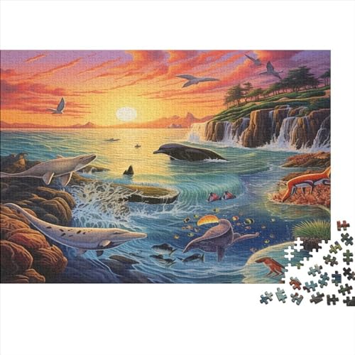 Sea Animals Erwachsenenpuzzle, Geschicklichkeitsspiel Wildlife Spielepuzzles Für Die Ganze Familie, Ideal Als Wandbild Puzzles 1000pcs (75x50cm) von EVMILA