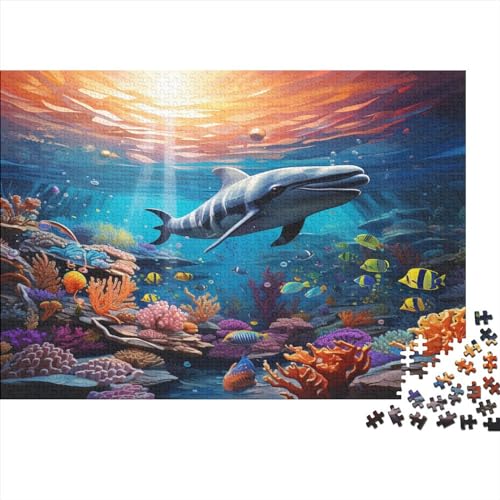Sharks Puzzles Spiel Gamer Geschenk Puzzle Schwer Für Erwachsene Und Jugendliche Maritime World Puzzle Schöne Geschenkidee Brain Challenge Spielen 500pcs (52x38cm) von EVMILA