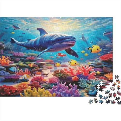 Sharks Quadrat Puzzles Spiel,Klassische Puzzle Holzpuzzle Verringerter Druck Schwieriges Maritime World Puzzle Für Erwachsene Und Jugendliche 1000pcs (75x50cm) von EVMILA