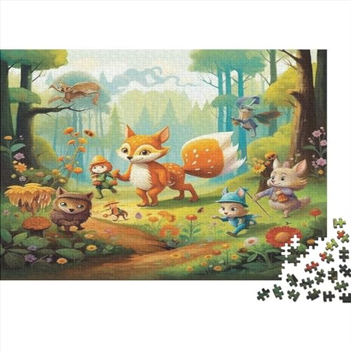 Süßes Eichhörnchen Puzzles Für Erwachsene Teenager 300-teiliges Premium Quality Hölzern Tierkunst Puzzles Kinder Lernspiel Spielzeug Geschenk Geschicklichkeitsspiel Home Dekoration 300pcs (40x28cm) von EVMILA