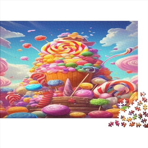 Süßigkeiten Hochwertiges Puzzlespiel Für Erwachsene Und Jugendliche - Gaming Buntes Puzzle Und Brain Challenge Spielen Spielepuzzles Aus Holz 500pcs (52x38cm) von EVMILA