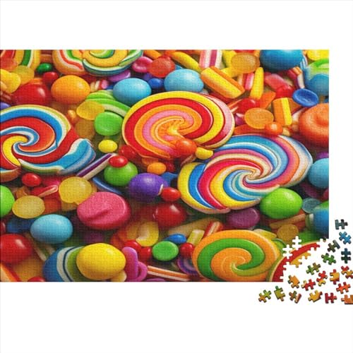Süßigkeiten Puzzle Spiel Für Erwachsene Und Jugendliche Gaming Buntes Puzzle Mit Holzpuzzle Für Brain Challenge Gamer 500pcs (52x38cm) von EVMILA
