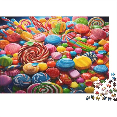 Süßigkeiten Puzzles Spiel Spielepuzzles Für Erwachsene Impossible Buntes Puzzle Farbenfrohes Legespiel Geschicklichkeitsspiel Für Die Ganze Familie 500pcs (52x38cm) von EVMILA