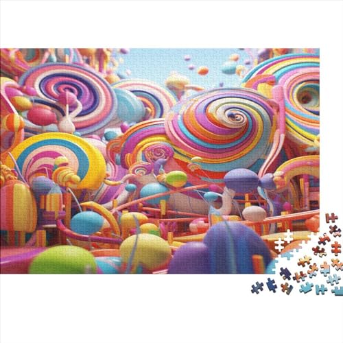 Süßigkeiten Puzzlespiel Mit Gehirntraining Für Erwachsene Und Jugendliche Gamer - Buntes Holzpuzzle Spielepuzzles 500pcs (52x38cm) von EVMILA
