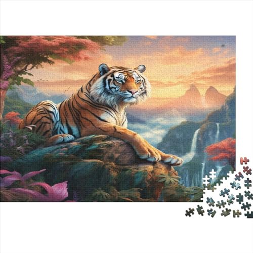 Tiger Puzzles Für Erwachsene 500 Teile Premium Quality Hölzern Tierwelt Kunst Puzzles Herausforderndes Puzzle Geschicklichkeitsspiel Für Erwachsene Und Kinder Ab 12 Jahre 500pcs (52x38cm) von EVMILA