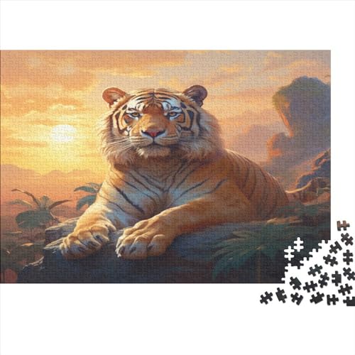 Tiger Puzzles Für Erwachsene Teenager 500 Teile Premium Quality Hölzern Tierwelt Kunst Puzzles Familien-Puzzlespiel Puzzle-Geschenk Für Erwachsene Und Kinder Ab 12 Jahren 500pcs (52x38cm) von EVMILA