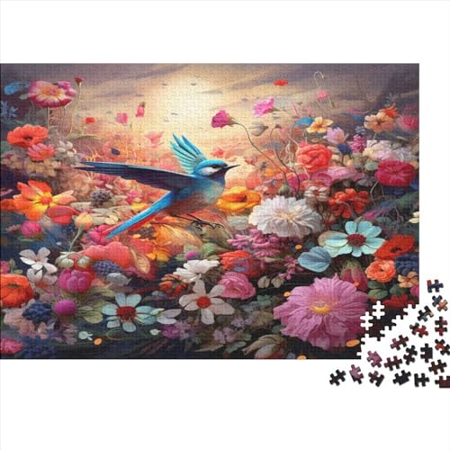 Vogel Erwachsenenpuzzle, Geschicklichkeitsspiel Blumenwelt Spielepuzzles Für Die Ganze Familie, Ideal Als Wandbild Puzzles 500pcs (52x38cm) von EVMILA