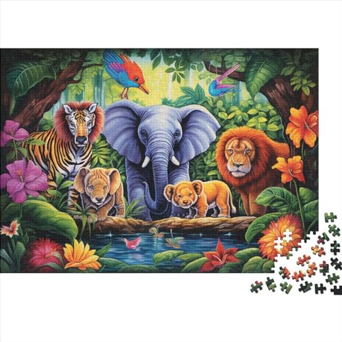 Wald Heim Erwachsenenpuzzle, Geschicklichkeitsspiel Wildtier Spielepuzzles Für Die Ganze Familie, Ideal Als Wandbild Puzzles 300pcs (40x28cm) von EVMILA