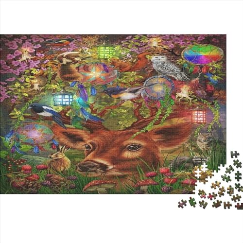 Waldtiere Erwachsenenpuzzle, Geschicklichkeitsspiel Tierkunst Spielepuzzles Für Die Ganze Familie, Ideal Als Wandbild Puzzles 1000pcs (75x50cm) von EVMILA