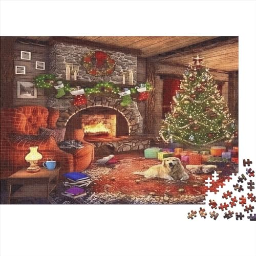 Weihnachtsbaum Erwachsenenpuzzle, Geschicklichkeitsspiel Weihnachten Spielepuzzles Für Die Ganze Familie, Ideal Als Wandbild Puzzles 500pcs (52x38cm) von EVMILA