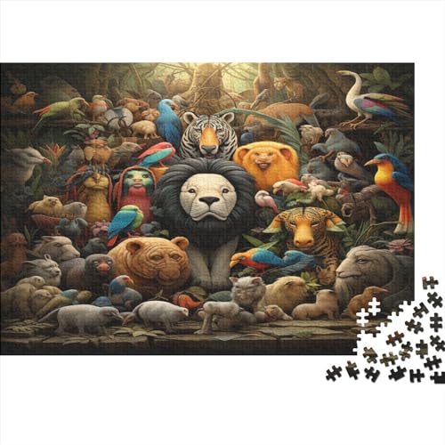 Wildlife Impossible Puzzle, Geschicklichkeitsspiel Für Die Ganze Familie, Farbenfrohes Legespiel, Forest Erwachsenenpuzle 500pcs (52x38cm) von EVMILA
