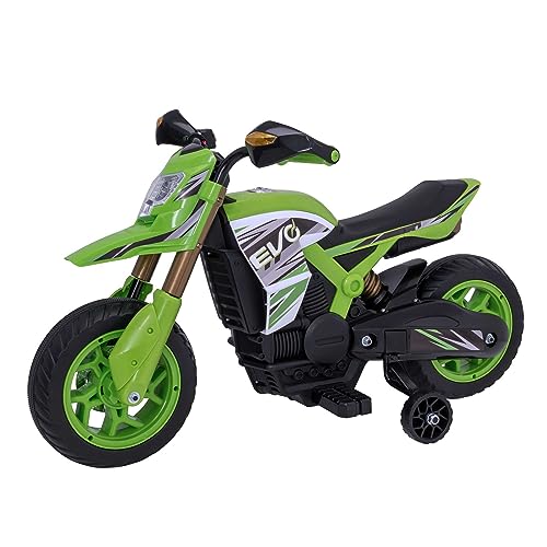 EVO Elektrisches Rallye-Fahrrad, 6 V, batteriebetriebenes Motocross-Pit-Bike, Scheinwerfer, Fußstütze, abnehmbare Stabilisatoren, Reitfahrzeug für Kinder ab 3 Jahren EVO Elektrisches Rallye-Fahrrad, 6 V, batteriebetriebenes Motocross-Pit-Bike, Scheinwerfer, Fußstütze, abnehmbare Stabilisatoren, Reitfahrzeug für Kinder ab 3 Jahren von EVO