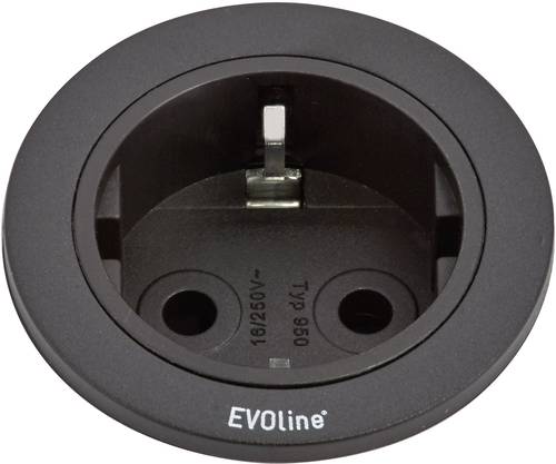 EVOline 159280000900 Einbau-Steckdosenleiste 1fach Schwarz 1St. von EVOline