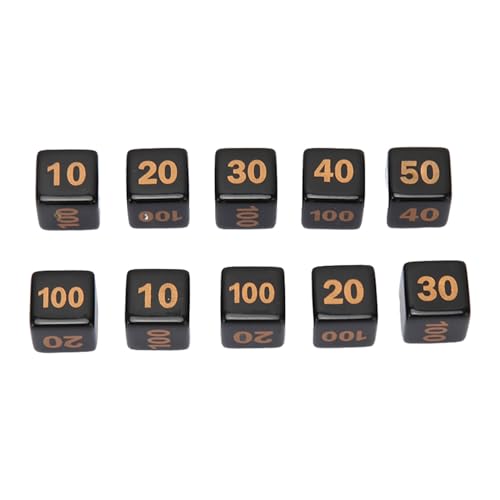 10pcs Würfel setzen Kunststoff Schwarze Nummern für Game Desktop Education Lightweight 10pcs Würfel setzen Kunststoff Schwarze Nummern für Game Desktop Education Lightweight von EVTSCAN