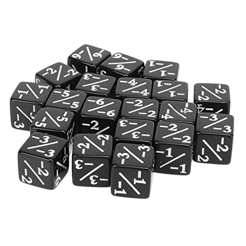 20pcs Würfel Set Puzzle Spaß 6 -Seiten -Zahlen Acryl -Würfel -Gaming -Vorschule Ausbildung (Schwarz) von EVTSCAN