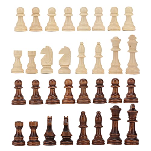 32pcs Leichtes glänzendes Schachmännchen Professionelle Unterhaltung für Anfänger Schachspiele Internationale Schachstücke von EVTSCAN