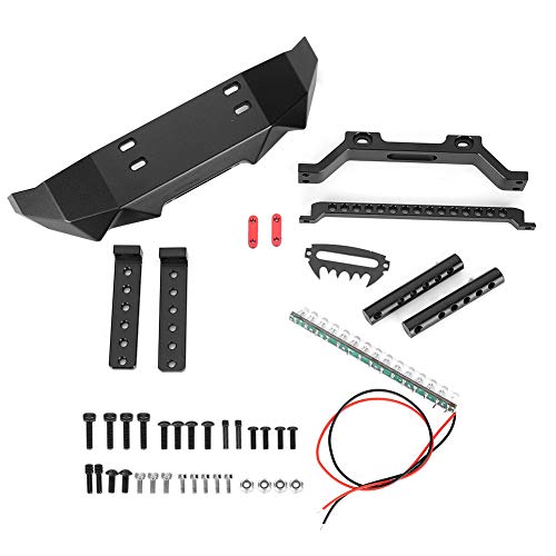 EVTSCAN 1/10 Metall Crawler Front Stoßstange Lip Splitter Rx -Similar mit LED -Licht für SCX1090046-4 von EVTSCAN