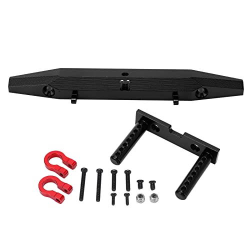 EVTSCAN 1/10 RC Car Heck Stoßfänger Aluminiumlegierung RC Crawler Car Stoßstange Outdoor SCX10 90046 90047 (Black) von EVTSCAN