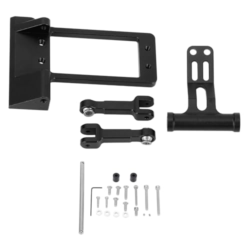 EVTSCAN 1/10 RC Servo Mount Aluminiumlegierung Hydrauliklenkungskit Verbesserte Kontrollkonstruktion für SCX10 III AR45P RC Car DIY -Teile (Schwarz) von EVTSCAN