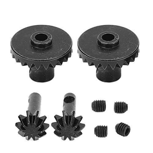 EVTSCAN 1/16 RC Model Bull Gear Edelstahl -Fernbedienungs -LKW -Ausrüstung RC Model Military Truck für MN (Black) von EVTSCAN