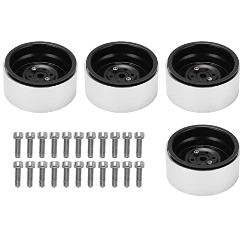 EVTSCAN 1,9 Zoll 10 Loch -Hub rostbeständiges Rad Rims für axiales SCX10 Kletterwagen (Black) von EVTSCAN