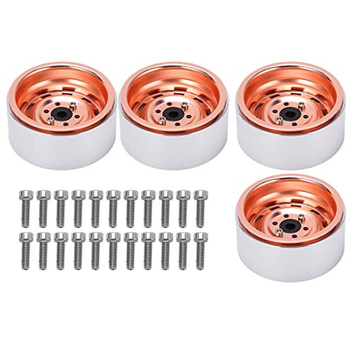 EVTSCAN 1,9 Zoll 10 Loch -Hub rostbeständiges Rad Rims für axiales SCX10 Kletterwagen (Gold) von EVTSCAN