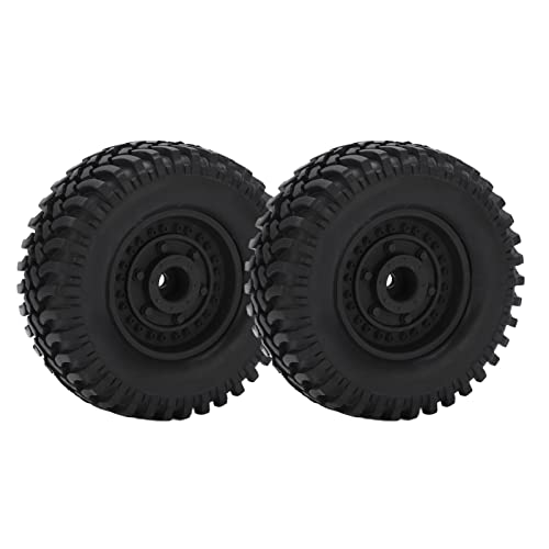 EVTSCAN 1,9in Beadlock- Metall Rand 100 mm Durchmesser Alle Terrain Gummireifen SCX10 1/10 RC-Auto-Crawler für Offroad-Rennen (Black) von EVTSCAN