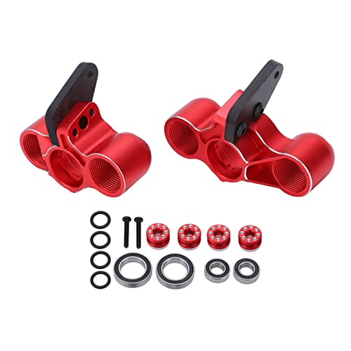 EVTSCAN 1 Paar RC Frontlenker Aluminiumlegierung mit vergrößerten Lagern für Arrma -Fernbedienungsfahrzeuge (Red) von EVTSCAN