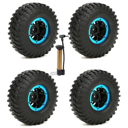 EVTSCAN 115 mm Mini -RC -Auto -Reifen -Upgrade Ersatzteile Zubehör für 1/10 RC CAR SCX10 4 D90 90046, langlebiges Kunststoff- und Metallmaterial, stabile Grifffähigkeit von EVTSCAN