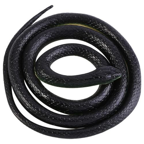 EVTSCAN 130cm Lange realistische weiche Gummischlange Garten Requisiten Witz Streich Spielzeug heiß von EVTSCAN