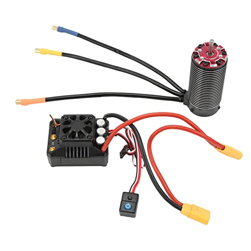 EVTSCAN 1450KV Motor ESC Combo, 4200W Leistung, wasserdicht, hohes Drehmoment, explosionsgeschützt, für RC-Cars im Maßstab 1/7 1/8, Arrma, ZD Racing von EVTSCAN