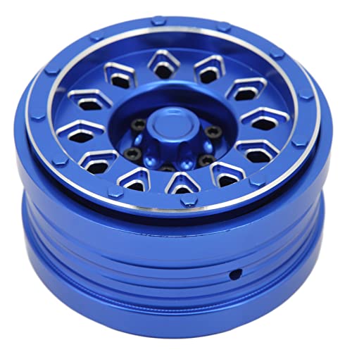 EVTSCAN 2,9 Zoll Beadlock RC Wheel Rand hochwertiger Aluminiumlegierungwiderstand für axial 1/6 SCX6 JLU (Blue) von EVTSCAN